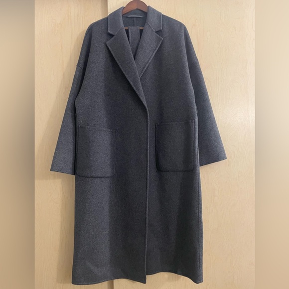The Curated THE BOYFRIEND COAT - CHARCOAL - Picture 2 of 7